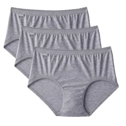 Slip En Shorty<Sloggi Midislip Basic - set van 3 chiné grijs