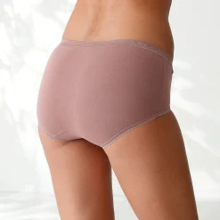 Slip En Shorty<Sloggi Midislip Basic - set van 3 wit + marine + hazelnoot