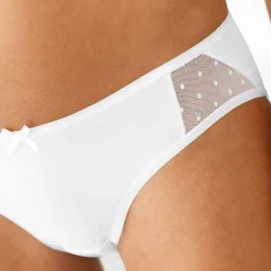 Slip En Shorty<Blancheporte Midislip in microvezel - Set van 2 wit