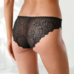 Slip En Shorty<Blancheporte Midislip in microvezel en rekbare kant - set van 2 zwart + ivoorkleur
