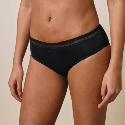 Slip En Shorty<Confidence Lingerie Midislip in microvezel en plumetistule met tweede huid-effect Paia - set van 2 zwart