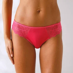 Slip En Shorty<Blancheporte Midislip in microvezel en rekbare kant - set van 2 fuchsia + ivoorkleur