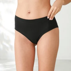 Slip En Shorty<Blancheporte Midislip in stretchkatoen zonder elastieken - set van 2 wit + zwart