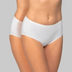 Slip En Shorty<Playtex Midislip met biologisch katoen(**) - set van 2 wit