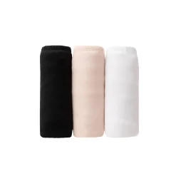 Slip En Shorty<Blancheporte Midislip met hoge taille en kanten tailleband in microvezel - set van 3 neutraal