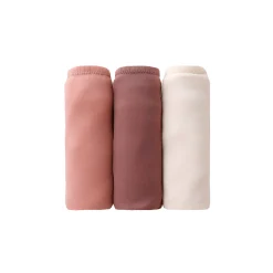 Slip En Shorty<Blancheporte Midislip met hoge taille en kanten tailleband in microvezel - set van 3 roze