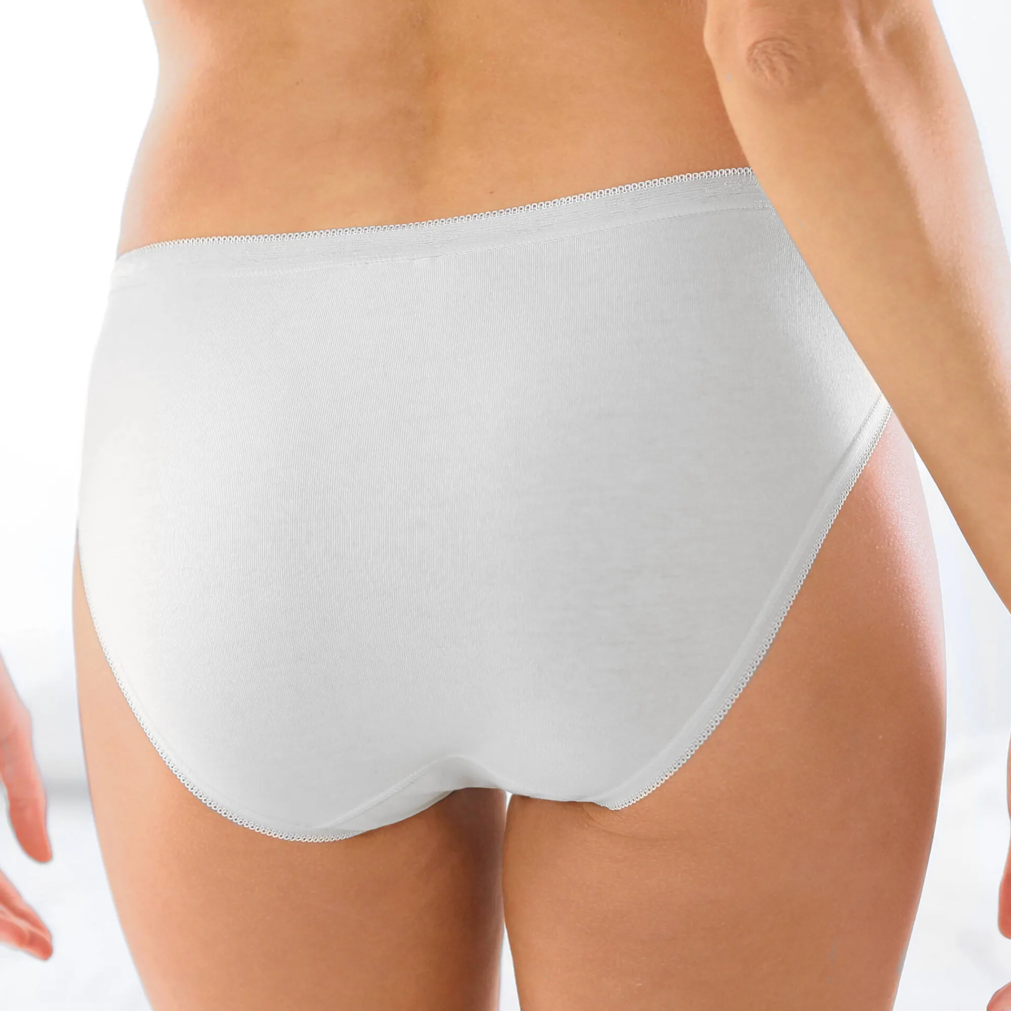Slip En Shorty<Blancheporte Midislip met kant - set van 3 wit