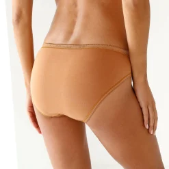 Slip En Shorty<Blancheporte Midislip met kant - set van 3 chocolade