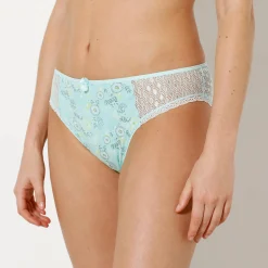 Slip En Shorty<Confidence Lingerie Midislip met lenteprint Coria - set van 2 aqua