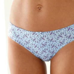 Slip En Shorty<Blancheporte Midislip met "pauw" print - set van 4 blauw