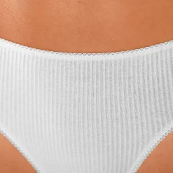 Slip En Shorty<Blancheporte Midislip met platte ribbels - set van 6 wit