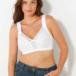 Beha<Blancheporte Minimiserbeha, - zonder beugels wit