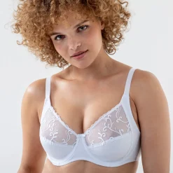 Beha<Blancheporte Minimizerbeha in microvezel en geborduurde tule met beugels - set van 2 wit + zwart