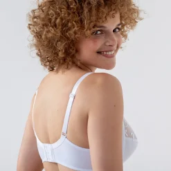 Beha<Blancheporte Minimizerbeha in microvezel en geborduurde tule met beugels - set van 2 wit + zwart
