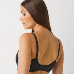 Beha<dorina Minimizerbeha in tricot en kant Teagan - zonder beugels zwart