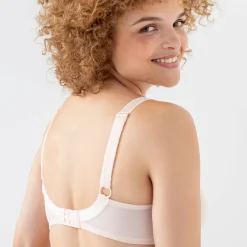Beha<Blancheporte Minimizerbeha in tricot en tule met beugels huidkleur