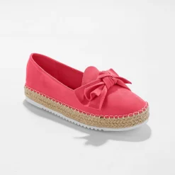Sandalen En Espadrilles|Schoenen<Blancheporte Mocassins in espadrillestijl met strik en koordzool koraal