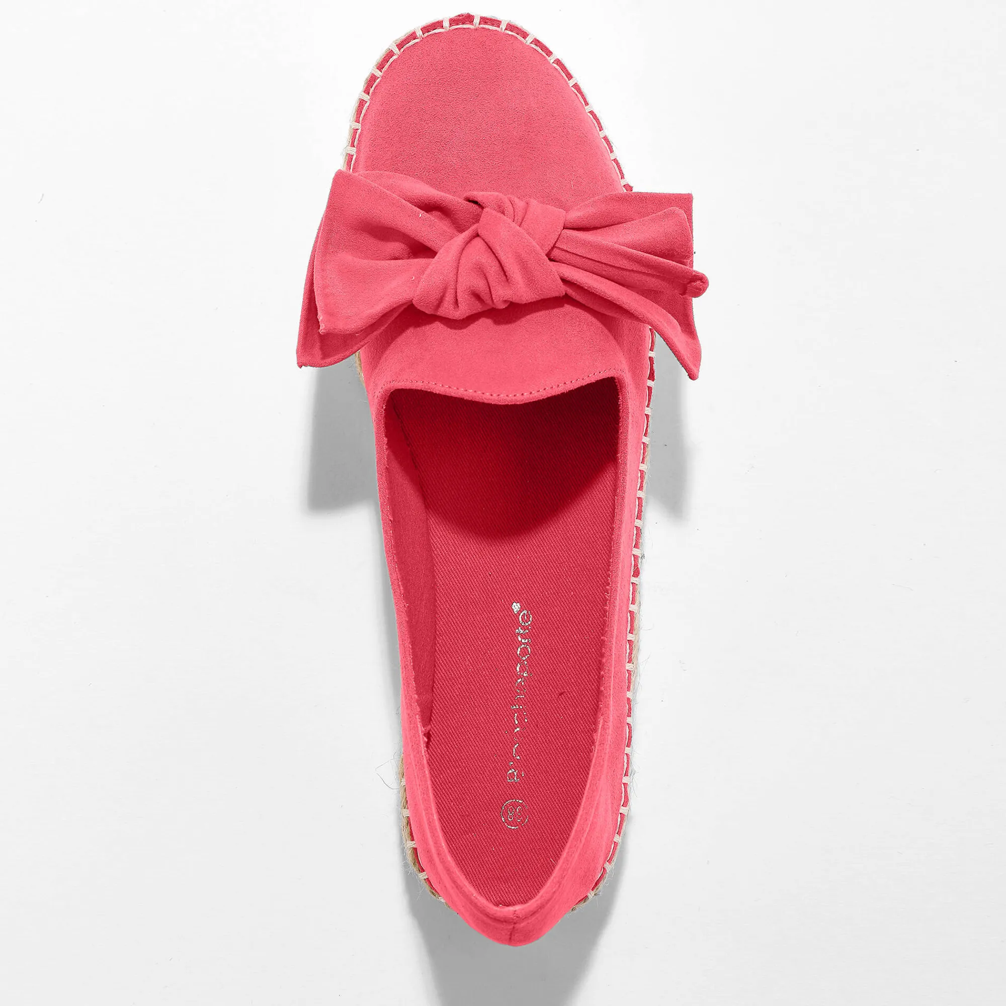 Sandalen En Espadrilles|Schoenen<Blancheporte Mocassins in espadrillestijl met strik en koordzool koraal