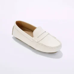 Derby's En Mocassins|Schoenen<Blancheporte Mocassins in glad leer - zilverkleur wit
