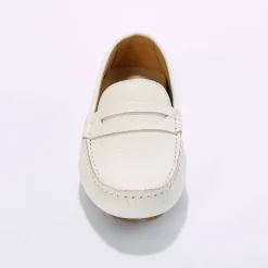 Derby's En Mocassins|Schoenen<Blancheporte Mocassins in glad leer - zilverkleur wit