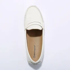 Derby's En Mocassins|Schoenen<Blancheporte Mocassins in glad leer - zilverkleur wit