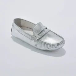 Derby's En Mocassins|Schoenen<Blancheporte Mocassins in glad leer - zilverkleur zilverkleurig