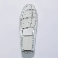 Derby's En Mocassins|Schoenen<Blancheporte Mocassins in glad leer - zilverkleur zilverkleurig
