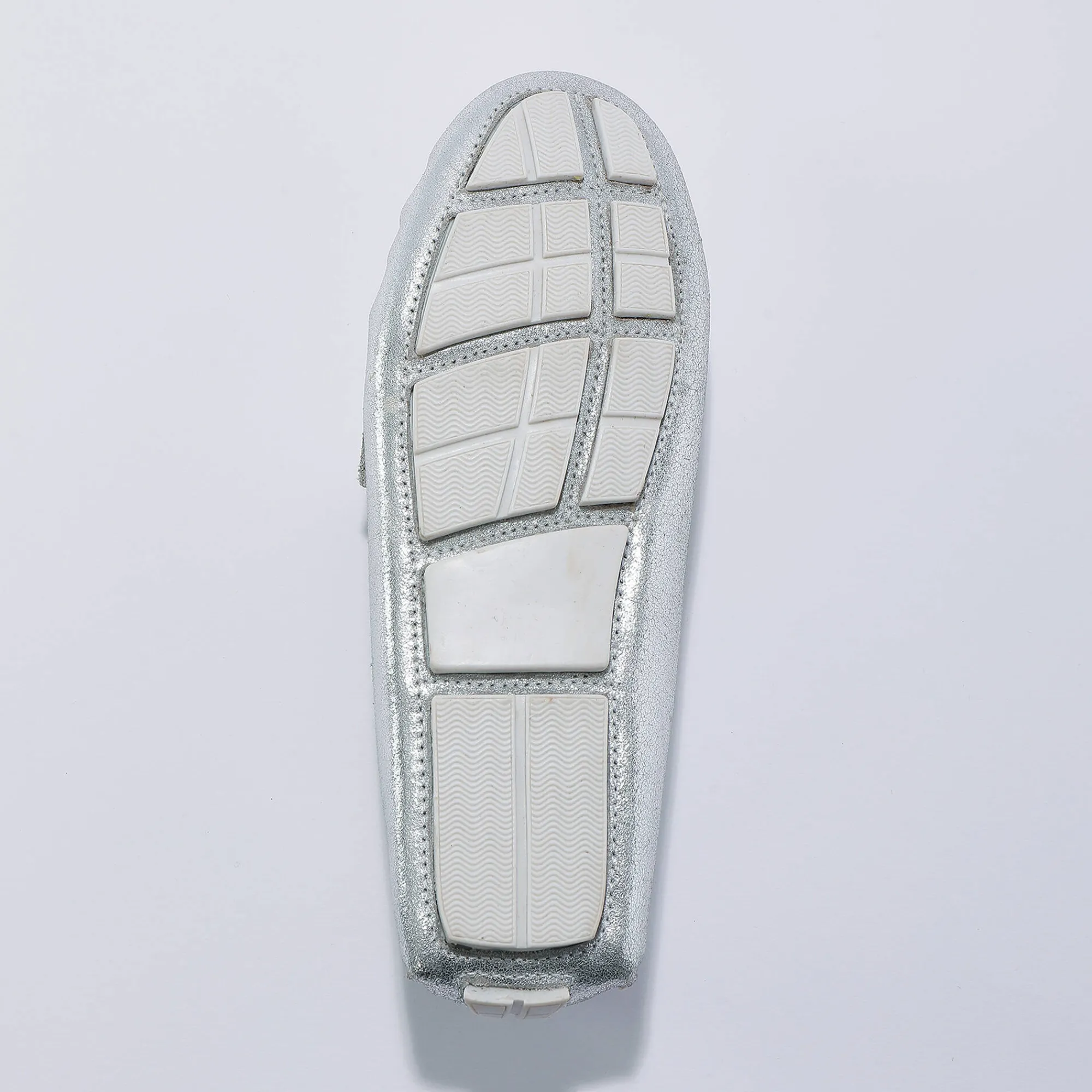 Derby's En Mocassins|Schoenen<Blancheporte Mocassins in glad leer - zilverkleur zilverkleurig