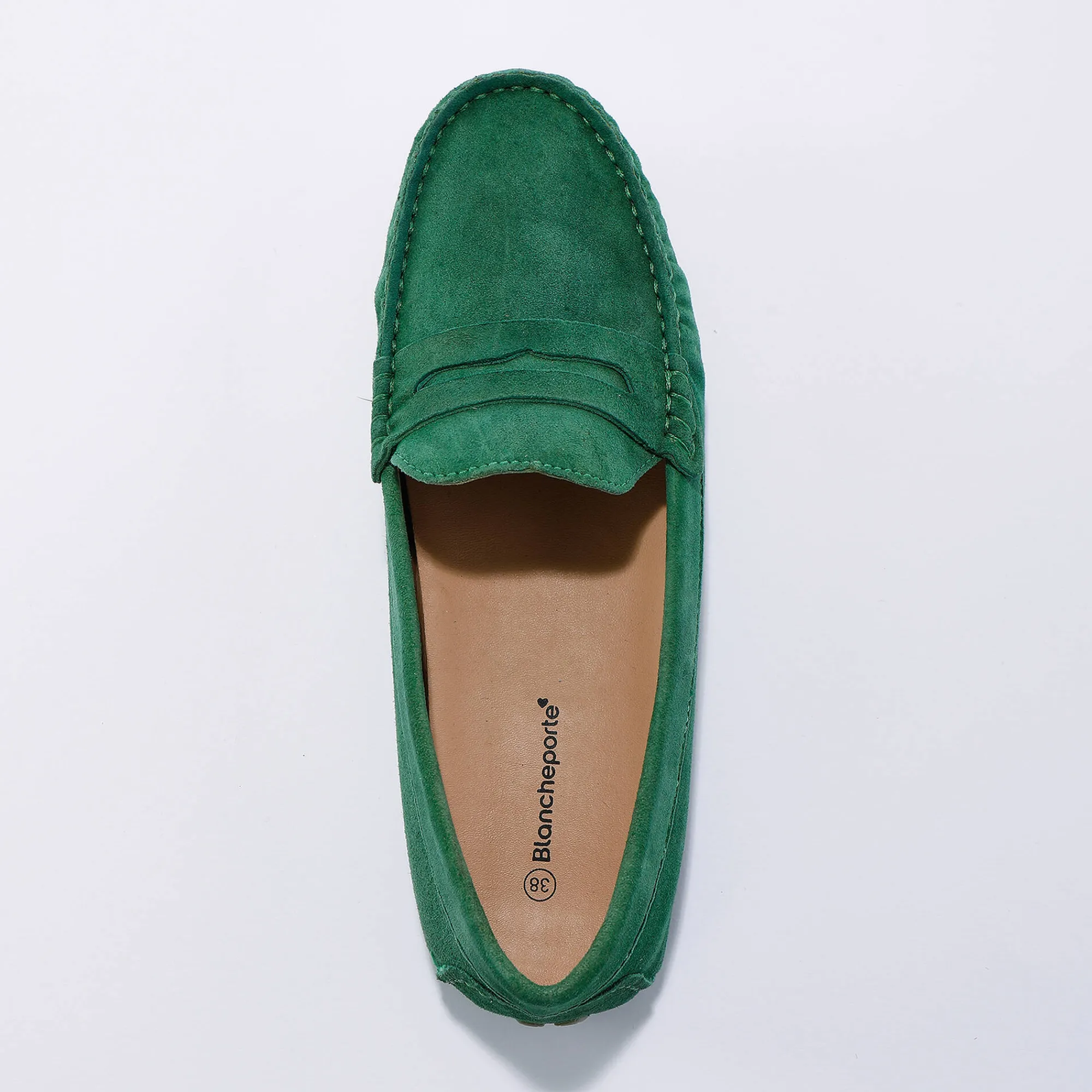 Derby's En Mocassins|Schoenen<Blancheporte Mocassins in suèdeleer groen