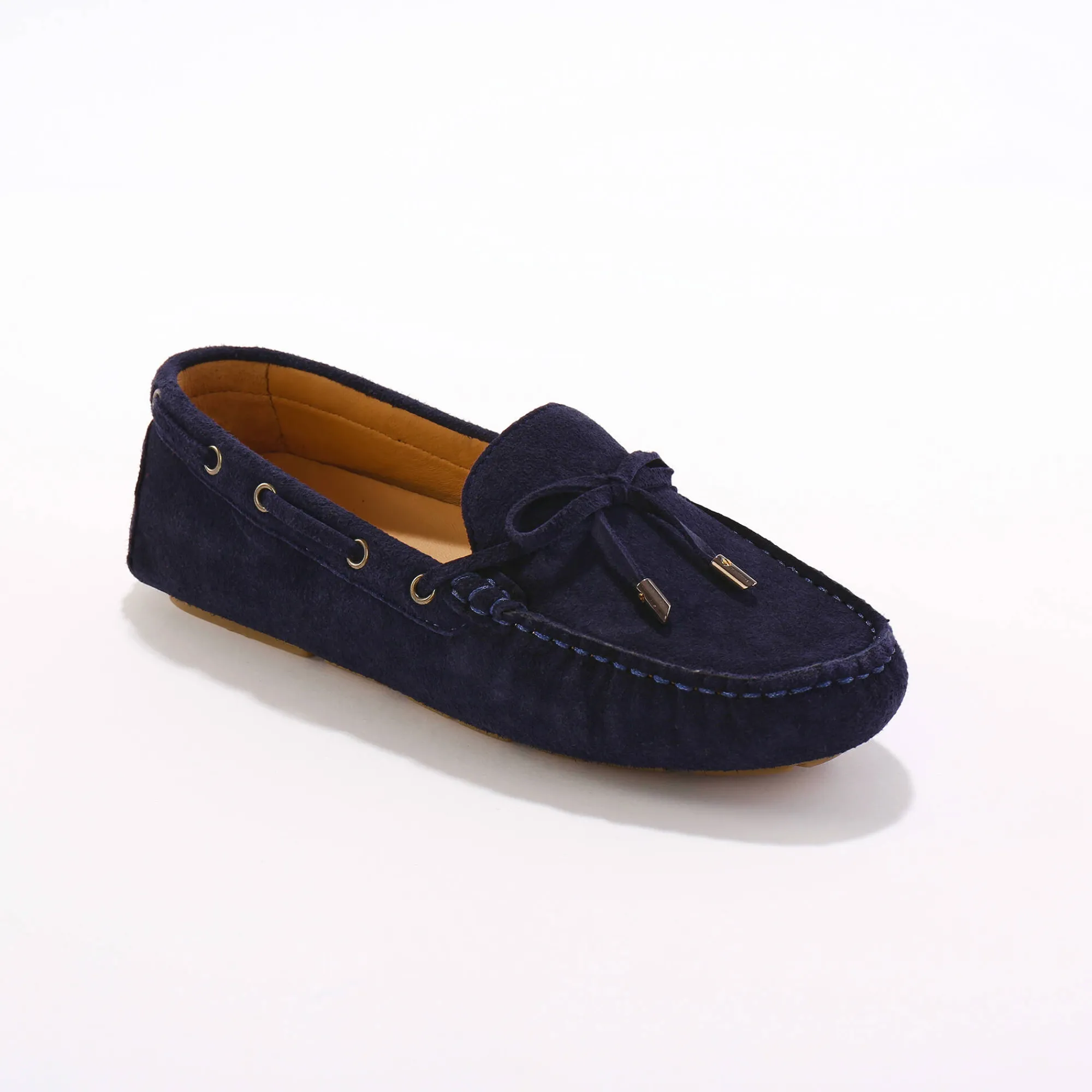 Derby's En Mocassins|Schoenen<Blancheporte Mocassins in ultrasoepel leer met veters marine