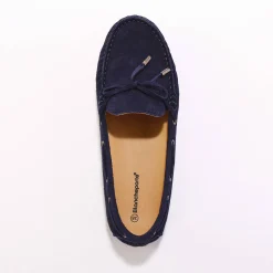 Derby's En Mocassins|Schoenen<Blancheporte Mocassins in ultrasoepel leer met veters marine