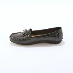 Derby's En Mocassins|Schoenen<Blancheporte Mocassins met gesp, metallic effect grijs