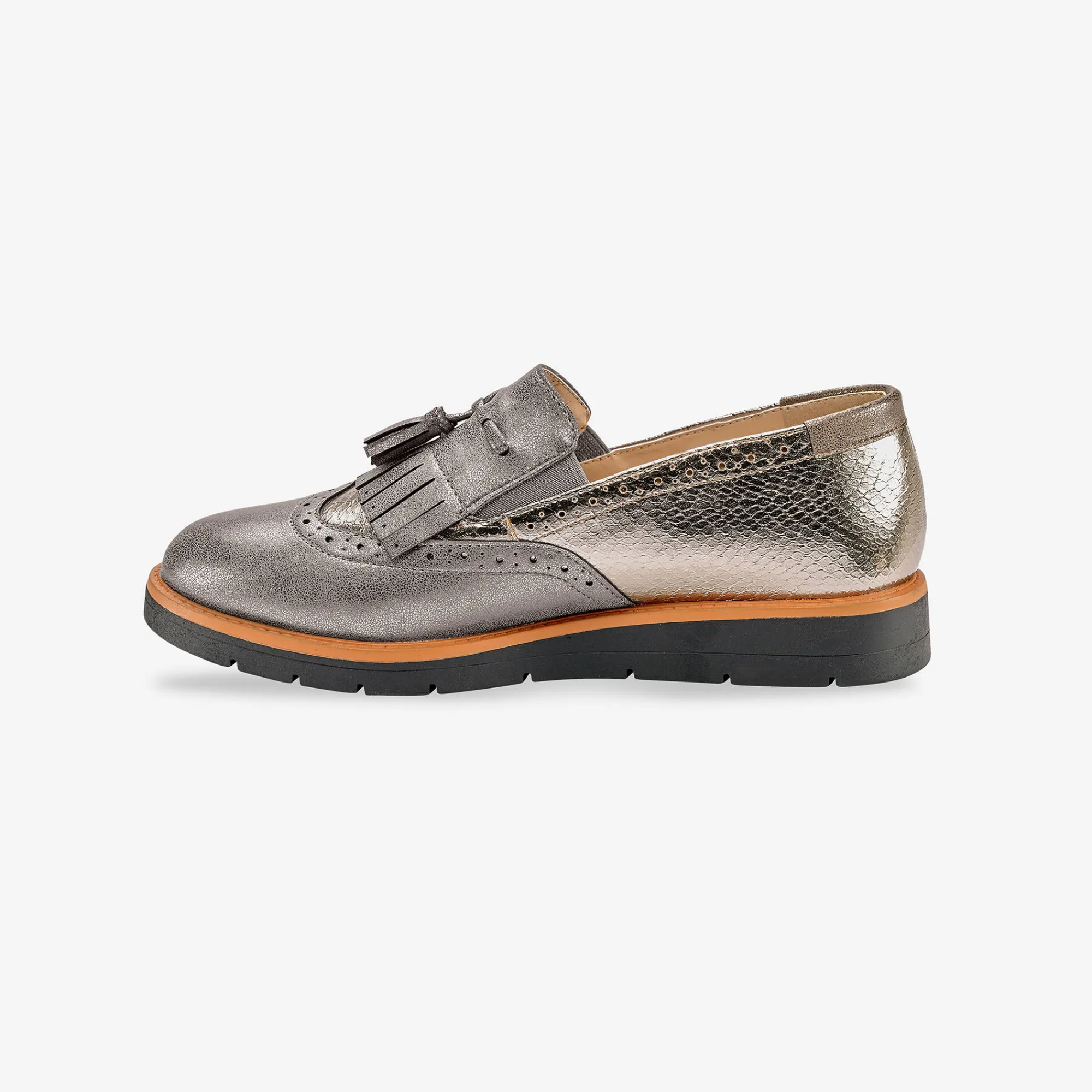 Feestelijke Schoenen|Derby's En Mocassins<Blancheporte Mocassins met pompons en franjes bronskleur