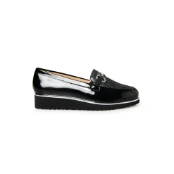 Derby's En Mocassins|Schoenen<PédiConfort Mocassins met sleehak en fantasiejuweel in lakleer zwart