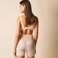 Body En Panty<Blancheporte Modellerend pantybroekje in tricot en tule - intense steun huidkleur