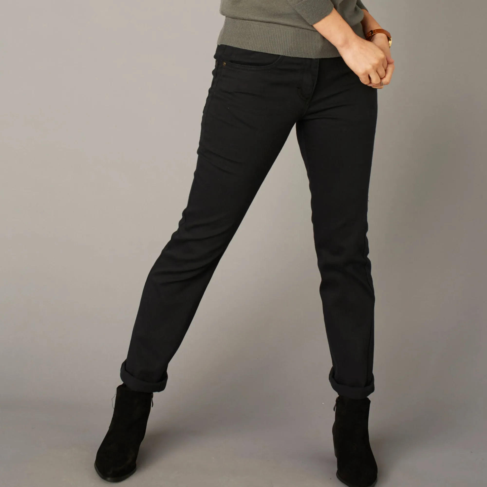 Broek<Blancheporte Modellerende broek met 5 zakken zwart