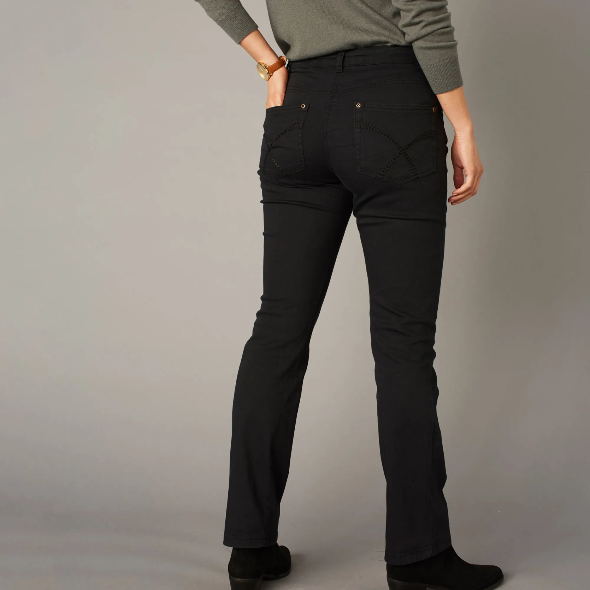 Broek<Blancheporte Modellerende broek met 5 zakken zwart