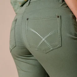 Broek<Blancheporte Modellerende broek met 5 zakken mosgroen