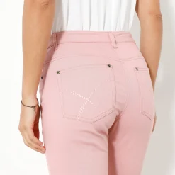 Broek<Blancheporte Modellerende broek met 5 zakken rozenhout