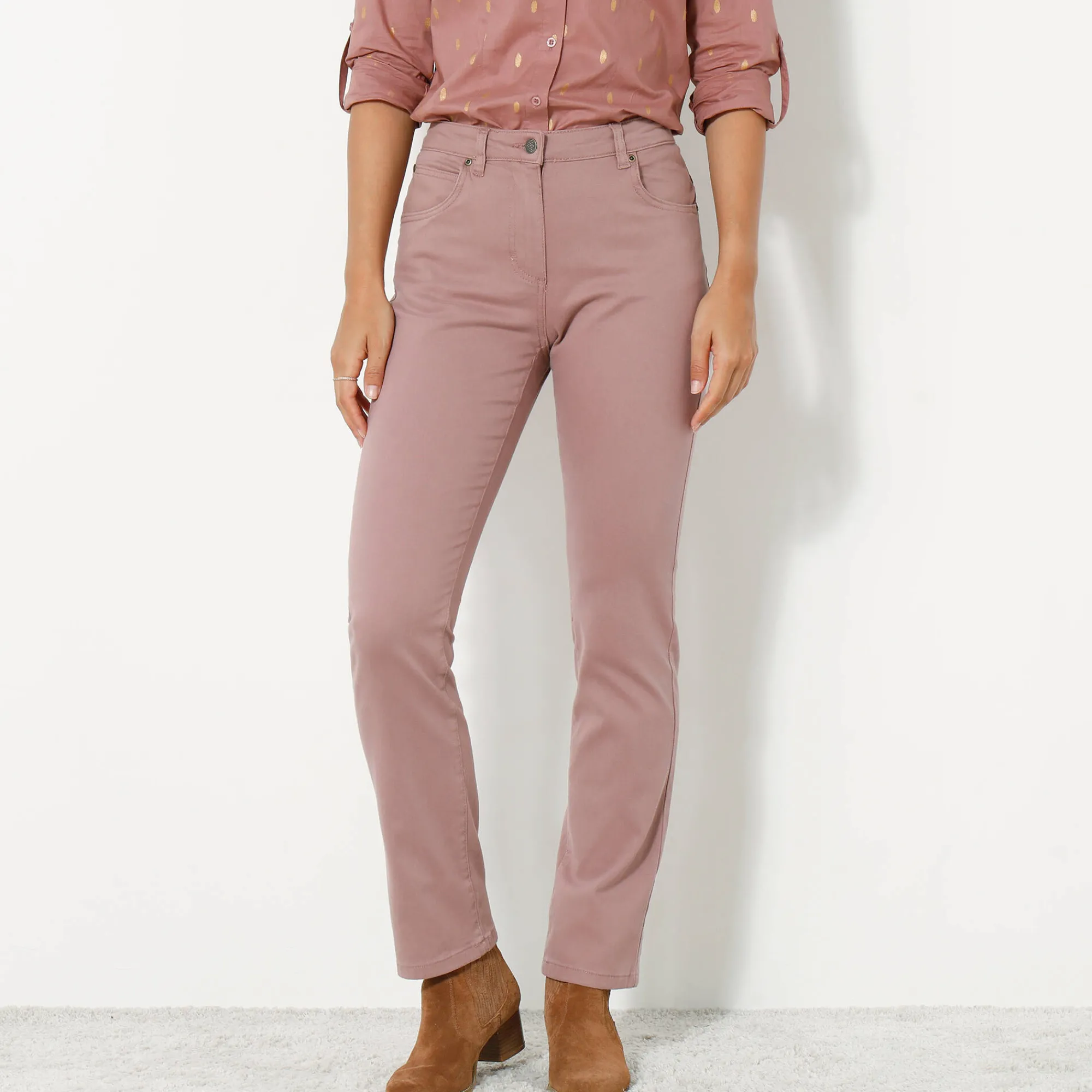 Broek<Blancheporte Modellerende broek met 5 zakken praline
