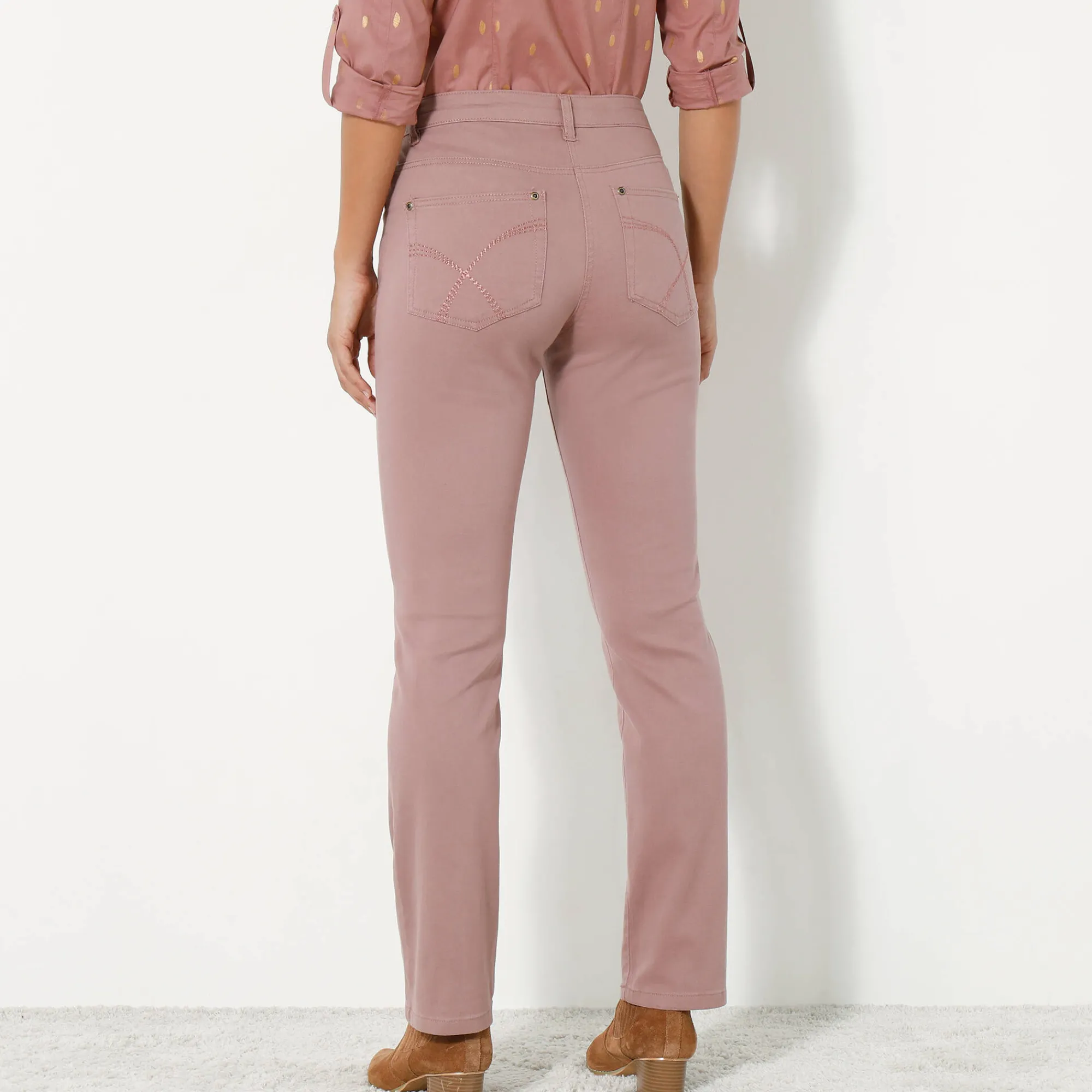 Broek<Blancheporte Modellerende broek met 5 zakken praline