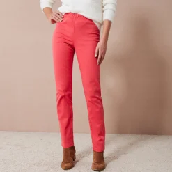Broek<Blancheporte Modellerende broek met 'platte buik' effect en elastische taille rood
