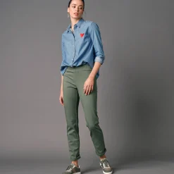 Broek<Blancheporte Modellerende broek met 'platte buik' effect en elastische taille mosgroen
