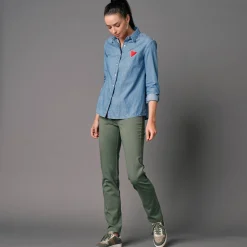 Broek<Blancheporte Modellerende broek met 'platte buik' effect en elastische taille mosgroen