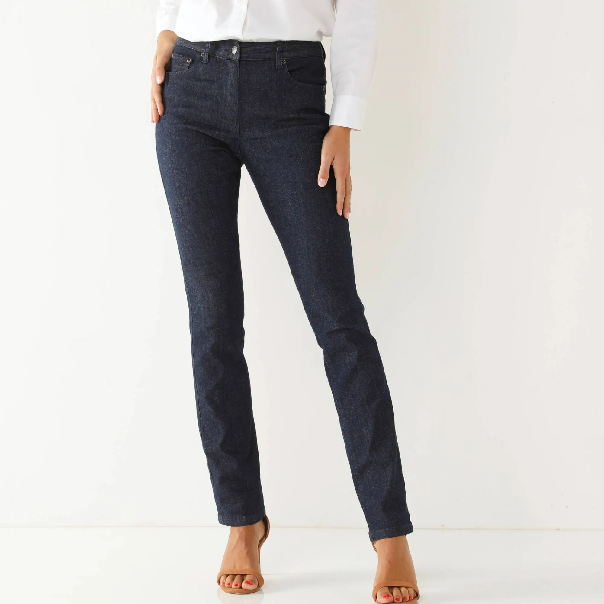 Jeans<Blancheporte Modellerende jeans met 5 zakken raw