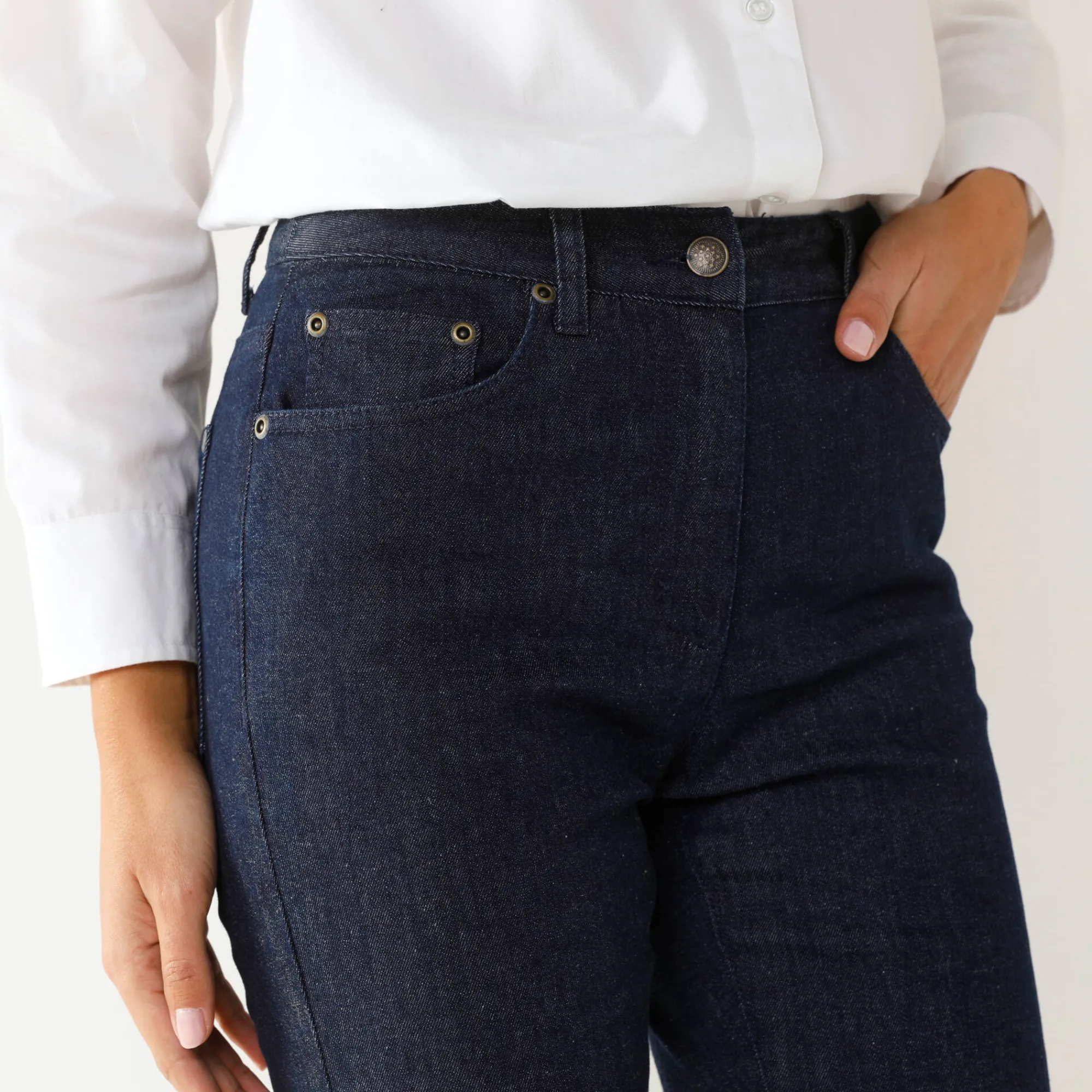 Jeans<Blancheporte Modellerende jeans met 5 zakken raw