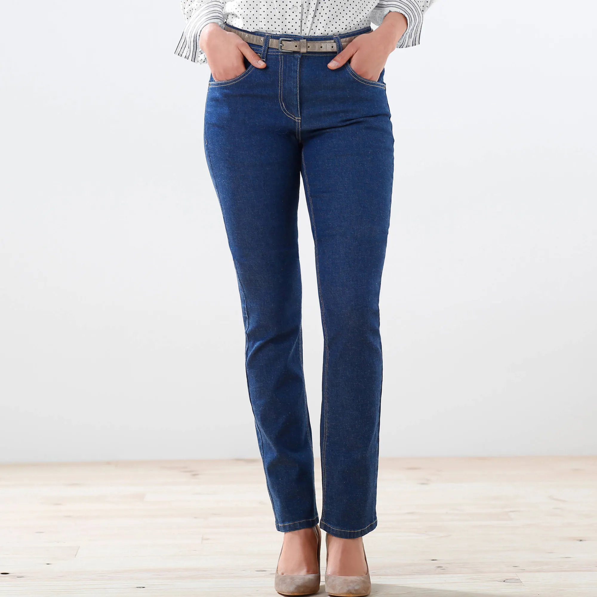 Jeans|Broek<Blancheporte Modellerende jeans met 5 zakken stone