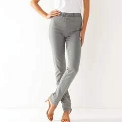 Jeans<Blancheporte Modellerende jeans met 'platte buik' effect en elastische taille grijs