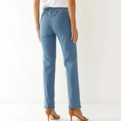Jeans<Blancheporte Modellerende jeans met 'platte buik' effect en elastische taille bleached