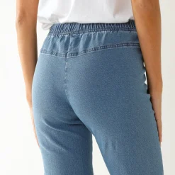 Jeans<Blancheporte Modellerende jeans met 'platte buik' effect en elastische taille bleached